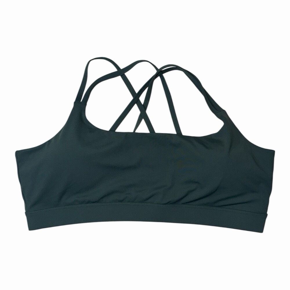 Yitty by Fabletics UltraLuxe Strappy Impact Sports Bra Dark Green size 3X